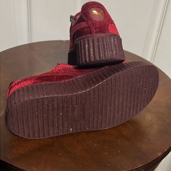 🔥🔥Puma Fenty by Rhianna creepers suede platform sneakers burgundy Sz 6.5 - GUC - Picture 9 of 11